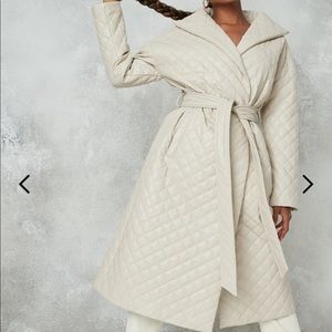 Quilted Leather Coat